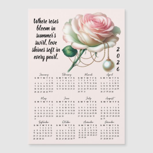 June Birth Flower & Stone Calendar (Voorkant)