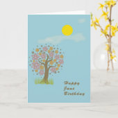 June Birthday Kaart with Sun & Creative Tree Blank (Gele Bloem)
