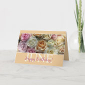 June Birthday Roos Birth Montage Flower Kaart (Voorkant)