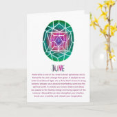 June Birthstone Alexandriet Birthday Waterverf Kaart (Gele Bloem)