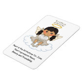 June Birthstone Angel Black Premium magneet (Linkerzijde)