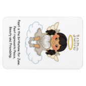 June Birthstone Angel Black Premium magneet (Horizontaal)