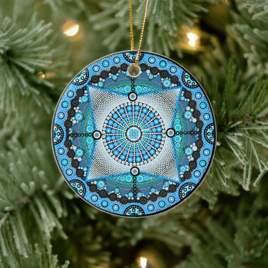 June Birthstone Moonstone Mandala Ornament (Boom)