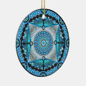June Birthstone Moonstone Mandala Ornament (Rechts)