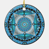 June Birthstone Moonstone Mandala Ornament (Achterkant)
