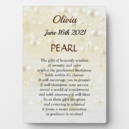 June Birthstone Pearl design Fotoplaat