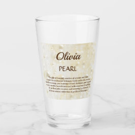 June Birthstone Pearl design  Glas