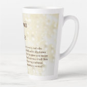 June Birthstone Pearl design Latte Mok (Rechts)