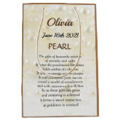 June Birthstone Pearl design Medium Cadeauzakje (Voorkant)