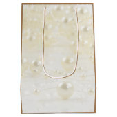 June Birthstone Pearl design Medium Cadeauzakje (Achterkant)