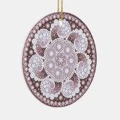 June Birthstone Pearl Mandala Ornament (Rechts)