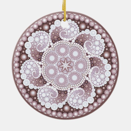 June Birthstone Pearl Mandala Ornament (Achterkant)