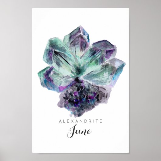 June Birthstone - Waterverf van Alexandrië | POSTE Poster (Voorkant)