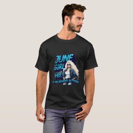 June Born Het is mijn Tweelingen Kanker Zodiac T-shirt (Voorkant volledig)