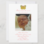 June Butterfly Birth Announcement Aankondiging (Achterkant)