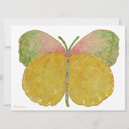 June Butterfly Birth Announcement Aankondiging (Voorkant)