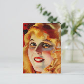 June Caprice Portrait Briefkaart (Staand voorkant)