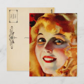 June Caprice Portrait Briefkaart (Voorkant / Achterkant)