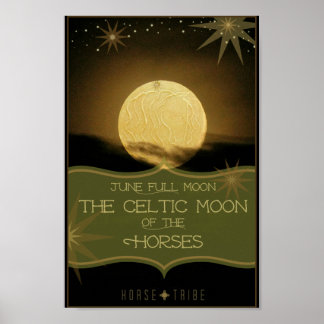 June ~ De Keltische volle maan van de paarden Poster
