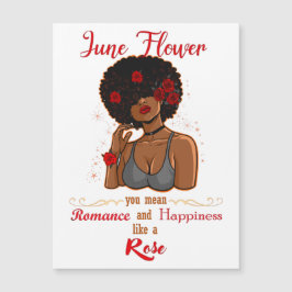 June Flower Roos Black Birthday Queen Melanin Wome