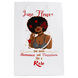 June Flower Rose Black Birthday Queen Melanin Medium Cadeauzakje