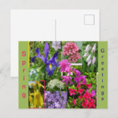 June Flowers Collage Cust. Briefkaart (Voorkant / Achterkant)