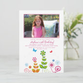 June Garden Photo Invitation Kaart (Staand voorkant)