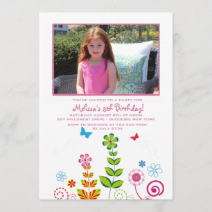 June Garden Photo Invitation Kaart