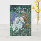 "June Garden" Welsh Moederdag Kaart (Gele Bloem)