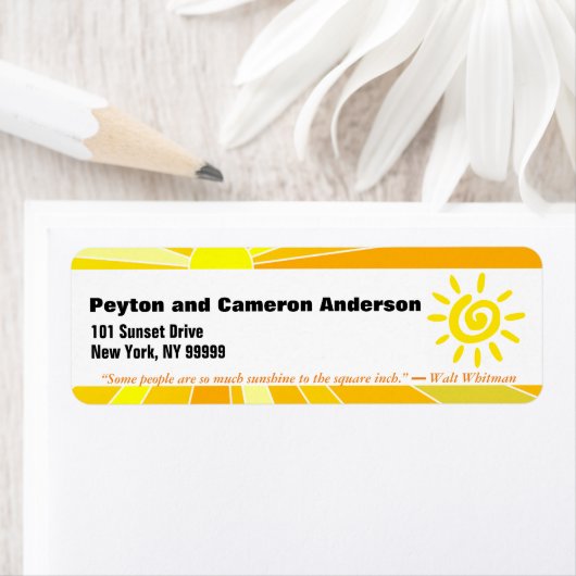 June Gewaardeerd Gepersonaliseerd Adres Etiket (Insitu)