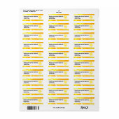 June Gewaardeerd Gepersonaliseerd Adres Etiket (Full Sheet)