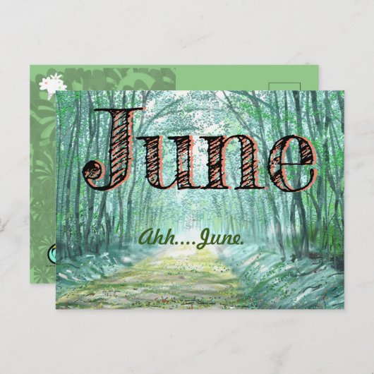 JUNE HAPPY MAAND by Slipperywindow Briefkaart (Voorkant / Achterkant)