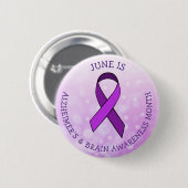 June is Alzheimer and Brain Awareness Month Ronde Button 5,7 Cm (Voorkant /achterkant)