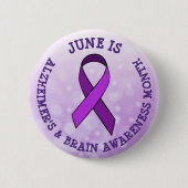 June is Alzheimer & Brain Awareness Month Ronde Button 5,7 Cm (Voorkant)