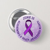 June is Alzheimer & Brain Awareness Month Ronde Button 5,7 Cm (Voorkant /achterkant)