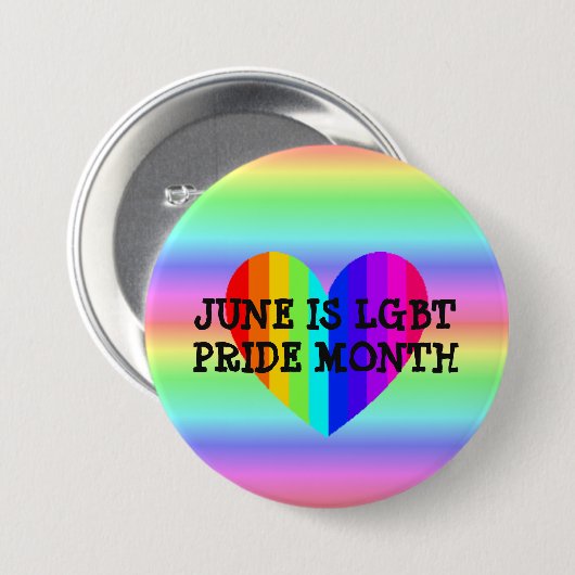 June is LGBT Pride Month Button (Voorkant /achterkant)