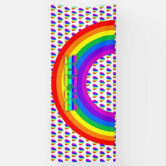 June is LGBT Pride Month Button Spandoek (Verticaal)