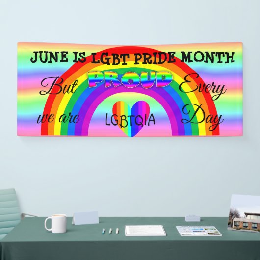 June is LGBT Pride Month Button Spandoek (Beurs)