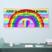 June is LGBT Pride Month Button Spandoek (Beurs)