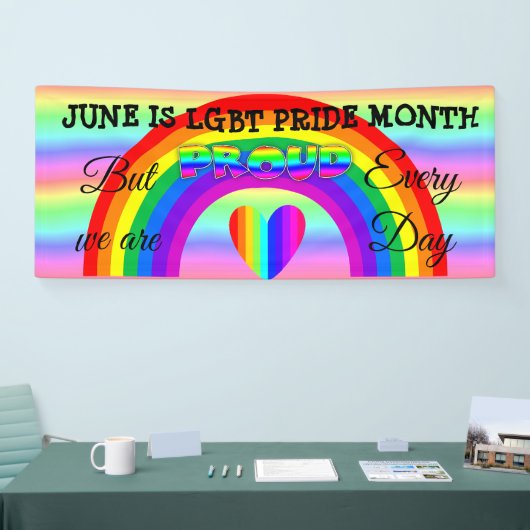 June is LGBT Pride Month Button Spandoek (Beurs)