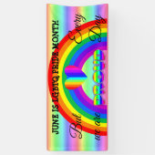June is LGBT Pride Month Spandoek (Verticaal)