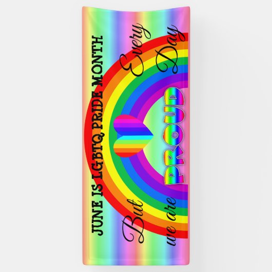 June is LGBT Pride Month Spandoek (Verticaal)