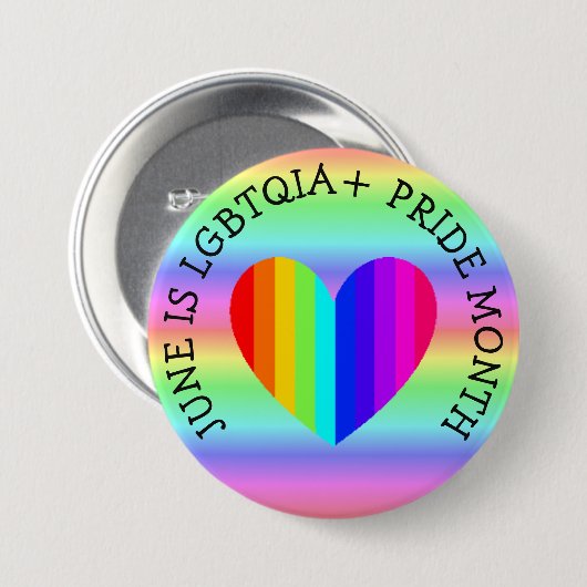 June is LGBTQIA+ Pride Month Button (Voorkant /achterkant)