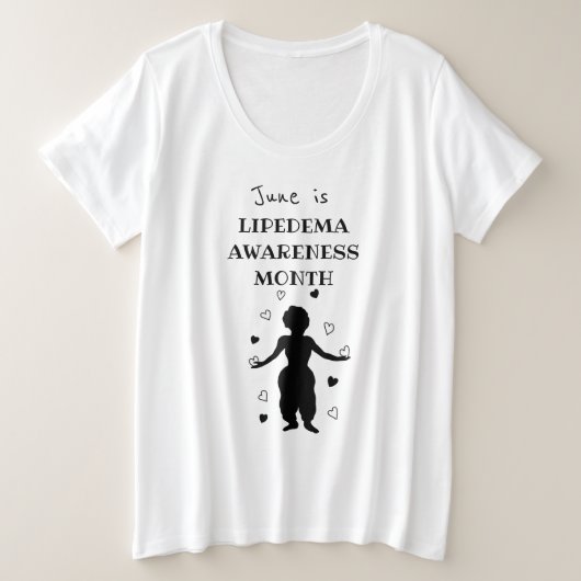 June is Lipedema Awareness Maand Grote Maat T-shirt (Design voorkant)