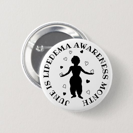 June is Lipedema Awareness Maand Ronde Button 5,7 Cm (Voorkant /achterkant)