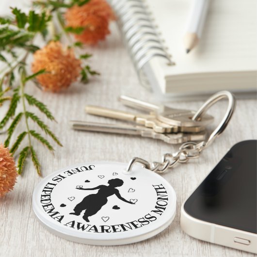 June is Lipedema Awareness Maand Sleutelhanger (Voorkant Rechts)