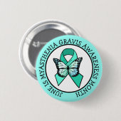 June is Myasthenia Gravis Awareness Maand Ronde Button 5,7 Cm (Voorkant /achterkant)