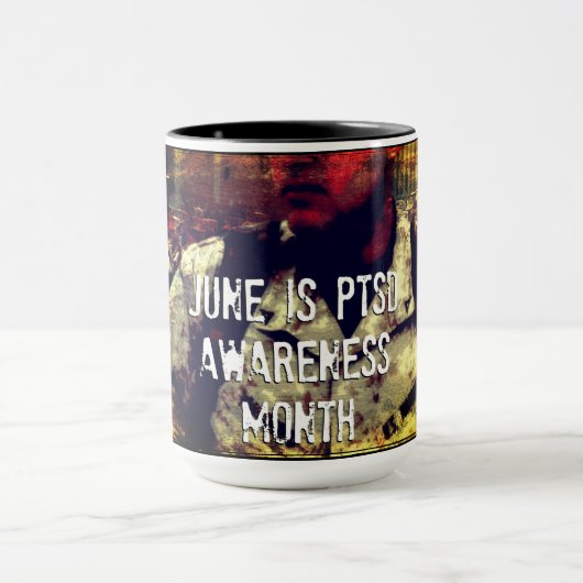 June is PTSD Awareness Month Beverage Mok (Midden)