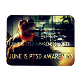 June is PTSD Awareness Month Flat Magnet Magneet