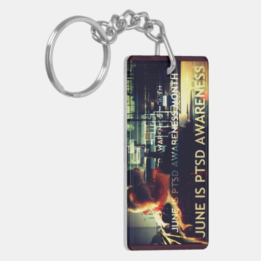 June is PTSD Bewustmaands Sleutelhanger (Voorkant Links)